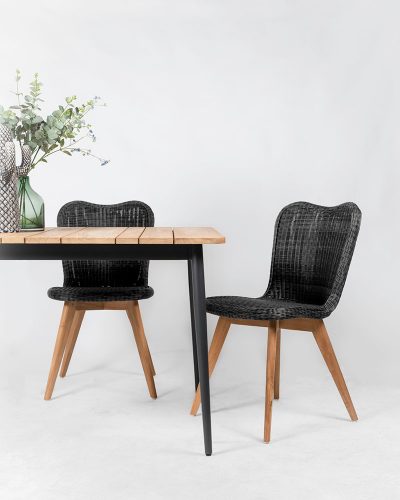 Teak tafel en stoelen